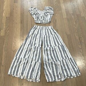 Peixoto crop top pants set size small